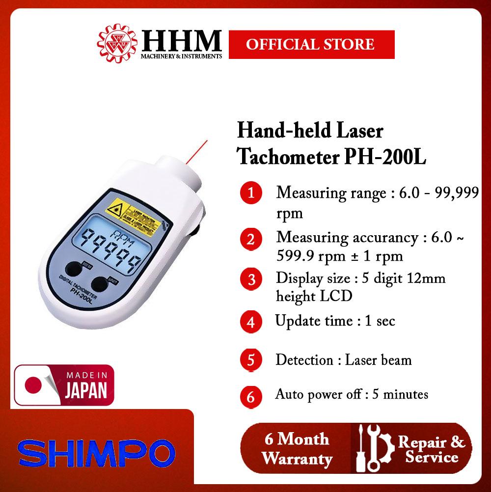 SHIMPO Hand-held Laser Tachometer PH-200L