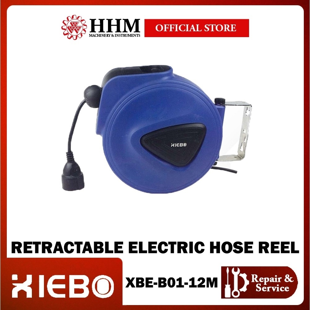 XIEBO Retractable Electric Cable Reel XBE-B01-12M