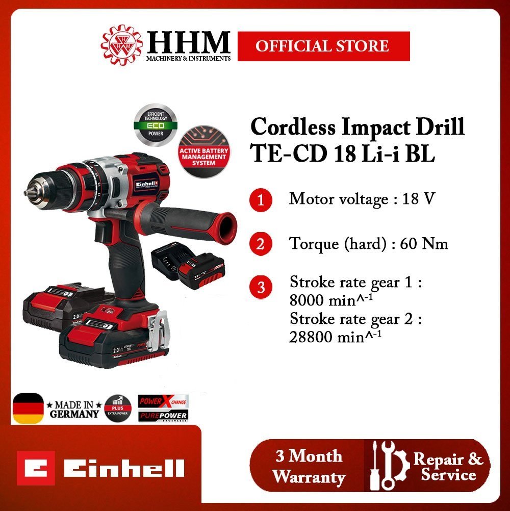 EINHELL Cordless Impact Drill TE-CD 18 Li-i BL