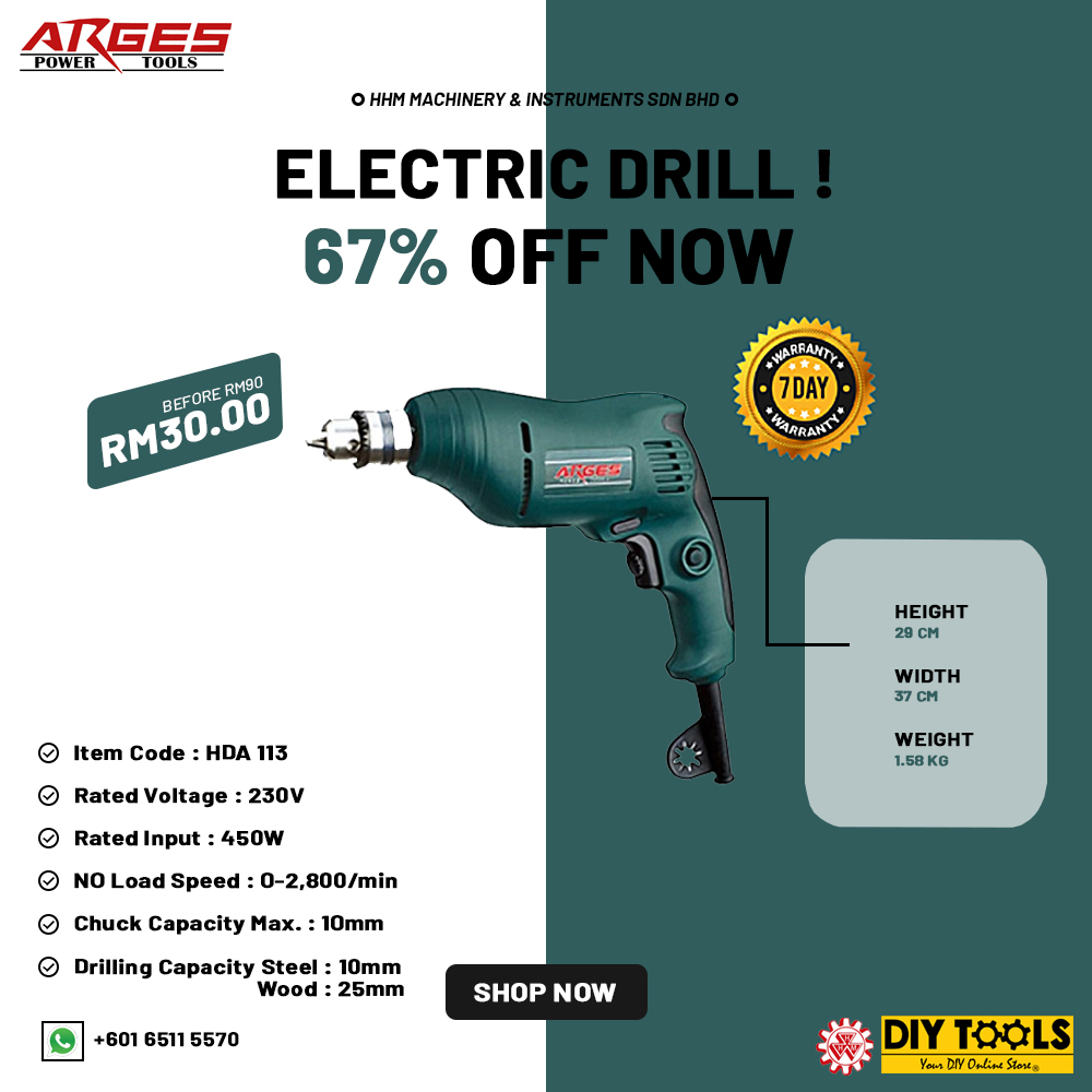 ARGES Electric Drill (HDA 113)