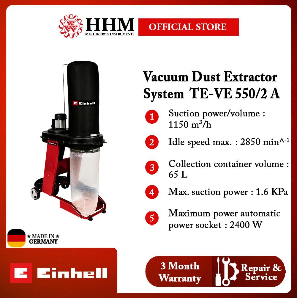 [EINHELL] Vacuum Dust Extractor System / Suction Device (TE-VE 550/2 A – 4304156)