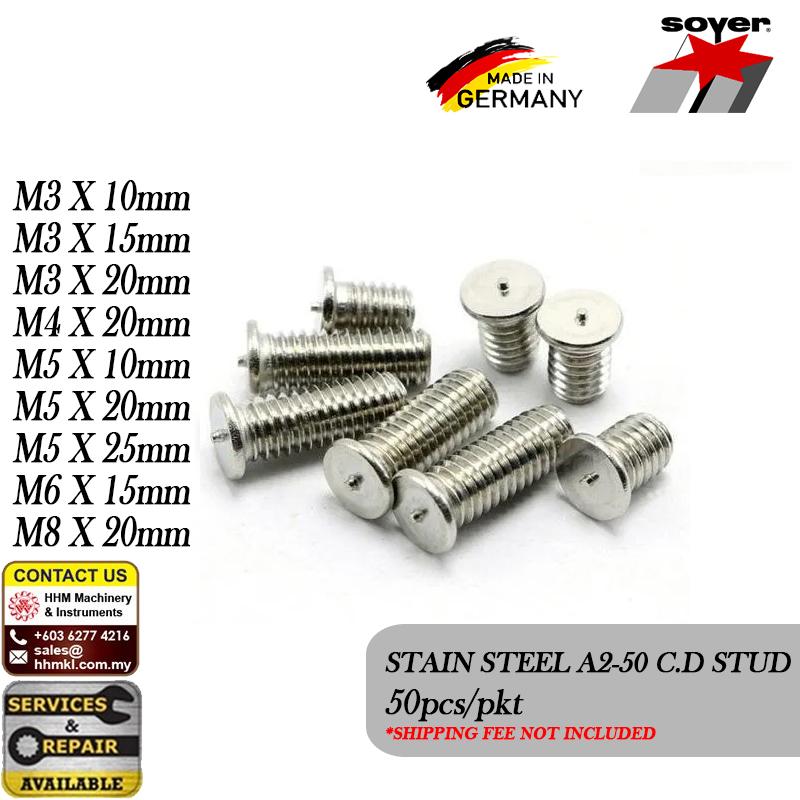 Soyer Stain Steel A2-50 C.D Stud (50pcs/pkt)