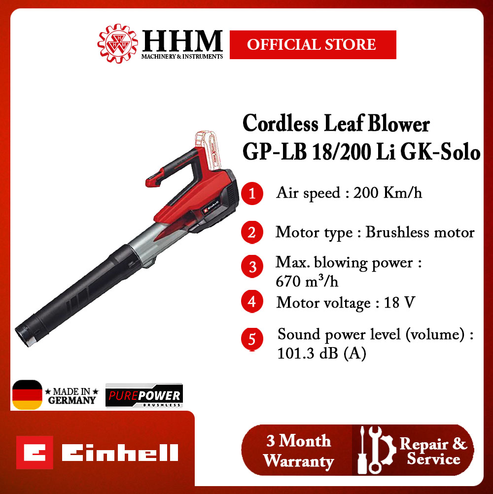 EINHELL Cordless Leaf Blower (GP-LB 18/200 Li GK-Solo)