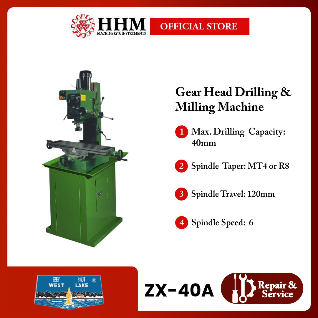 WESTLAKE Gear Head Drilling & Milling Machine (ZX-40A)