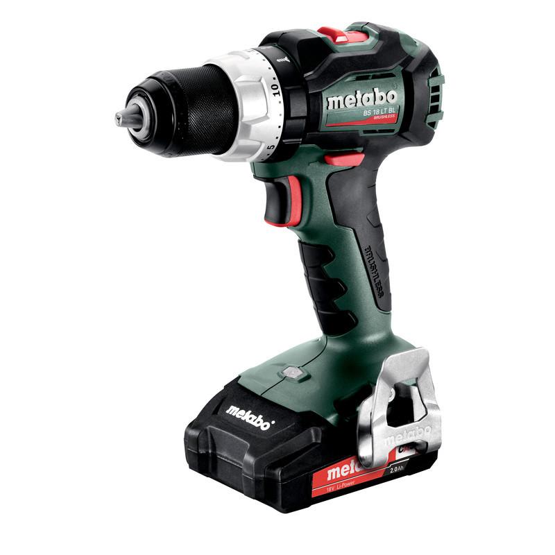 METABO 18V Cordless Drill/ Screwdriver BS18 LT BL, c/w 2 x 2AH LI-ION, CHARGER ASC 55