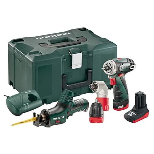 METABO 10.8V DRILL & SAW 2PCS BATTERY, 1 PCS CHARGER & CASING COMBO SET 2.2