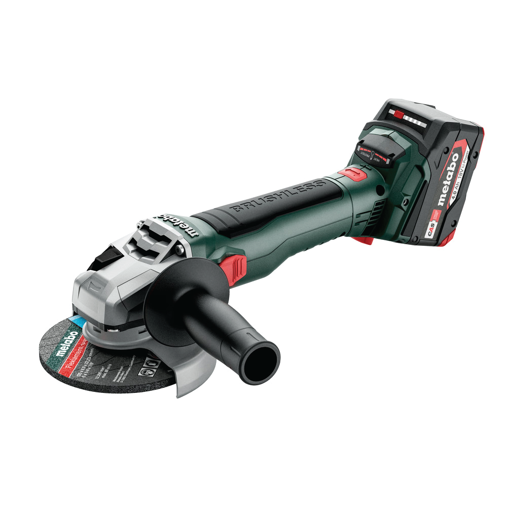 METABO  5″ 1100W Cordless Angle Grinder c/w Metabox, W18LT BL 11-125 SET