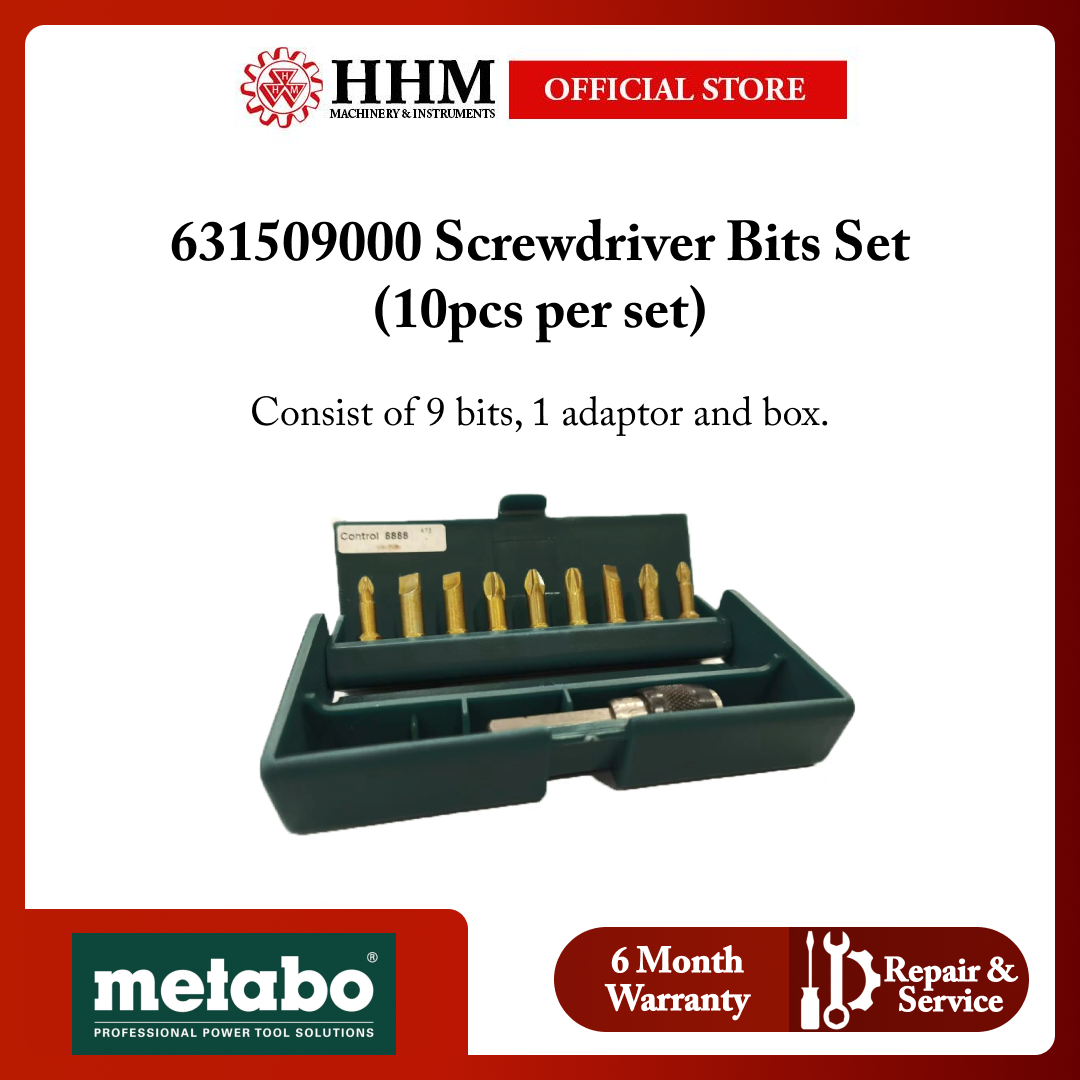 METABO 631509000 Screwdriver Bits Set (10pcs per set)
