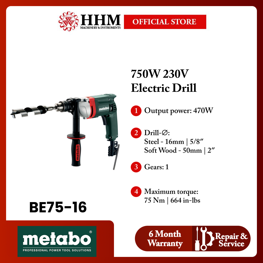METABO 750W 230V ELECTRIC DRILL  BE75-16