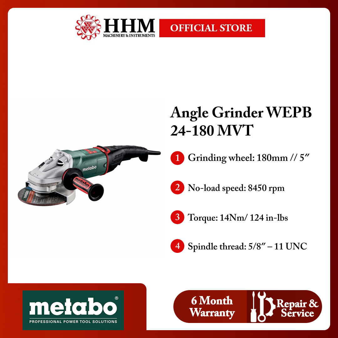 METABO Angle Grinder WEPB 24-180 MVT