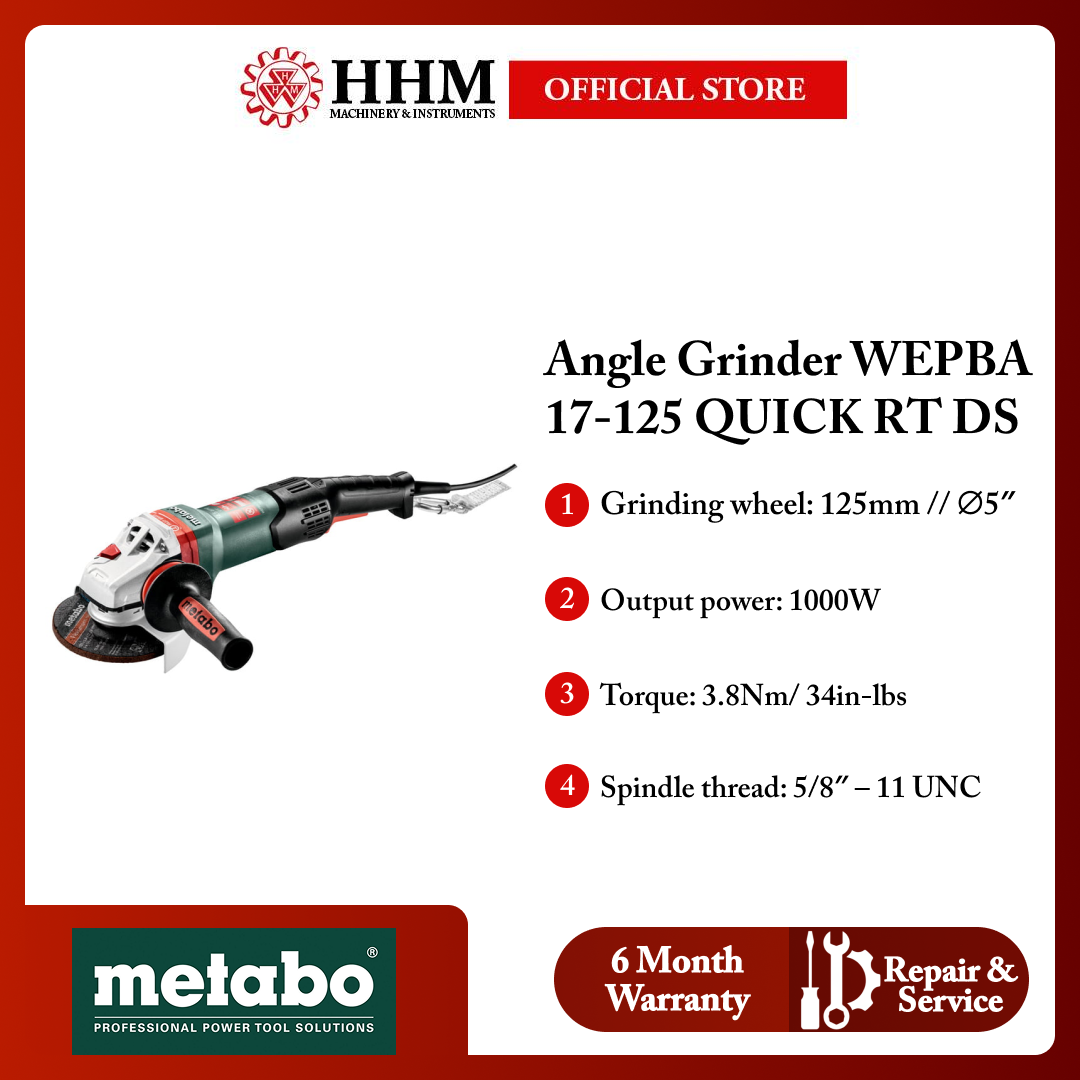 METABO Angle Grinder WEPBA 17-125 QUICK RT DS