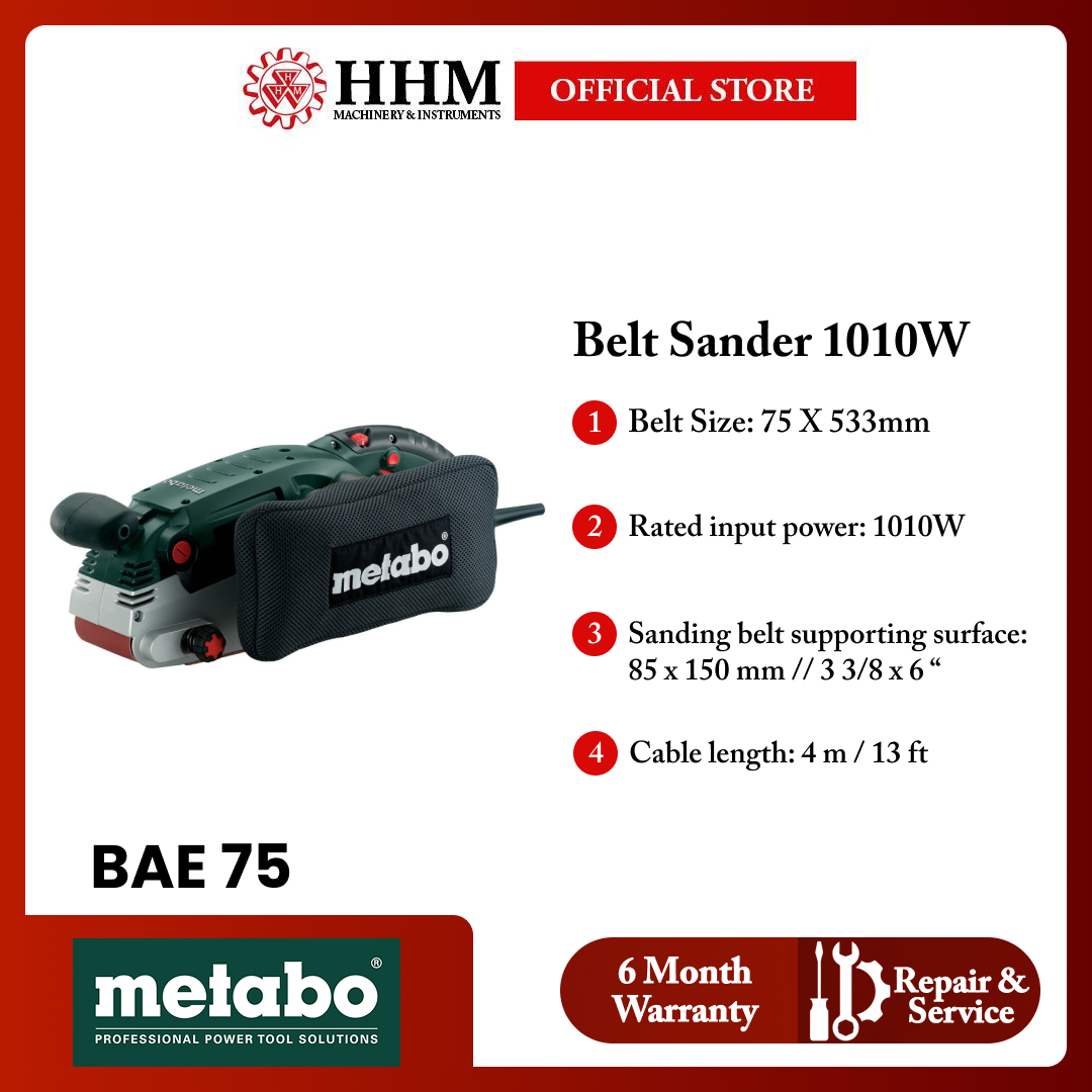 METABO Belt Sander 1010W (BELT SIZE: 75 X 533MM) BAE 75