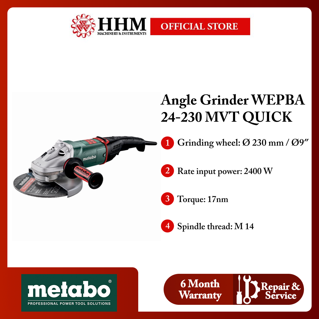 METABO Angle Grinder WEPBA 24-230 MVT QUICK