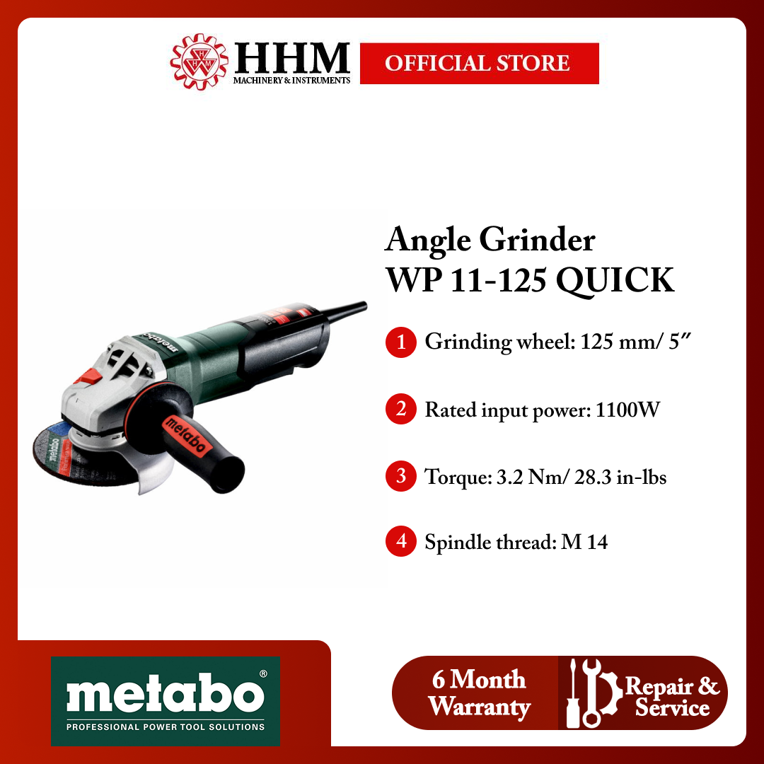 METABO Angle Grinder WP 11-125 QUICK