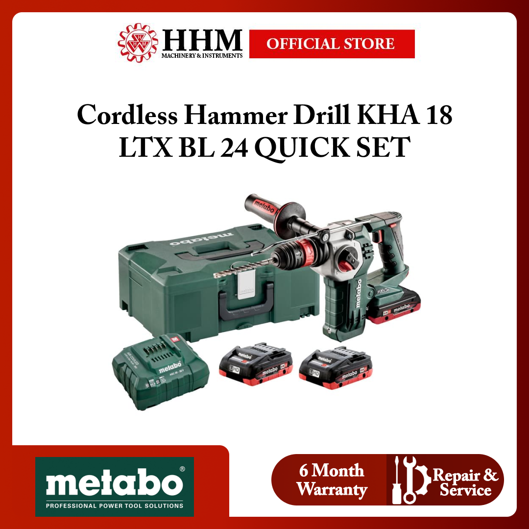 METABO Cordless Hammer Drill KHA 18 LTX BL 24 QUICK SET