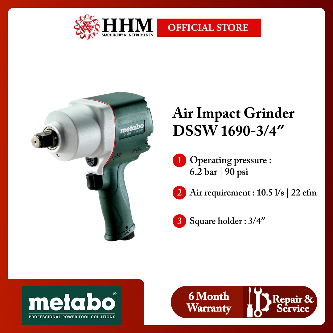 METABO Air Impact Grinder DSSW 1690-3/4″