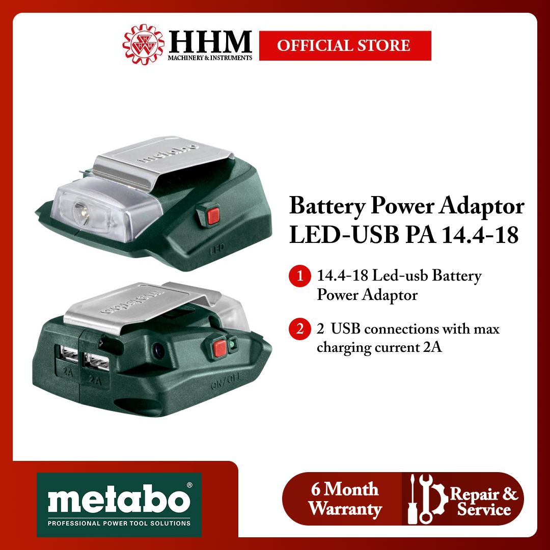 METABO Battery Power Adaptor LED-USB PA 14.4-18