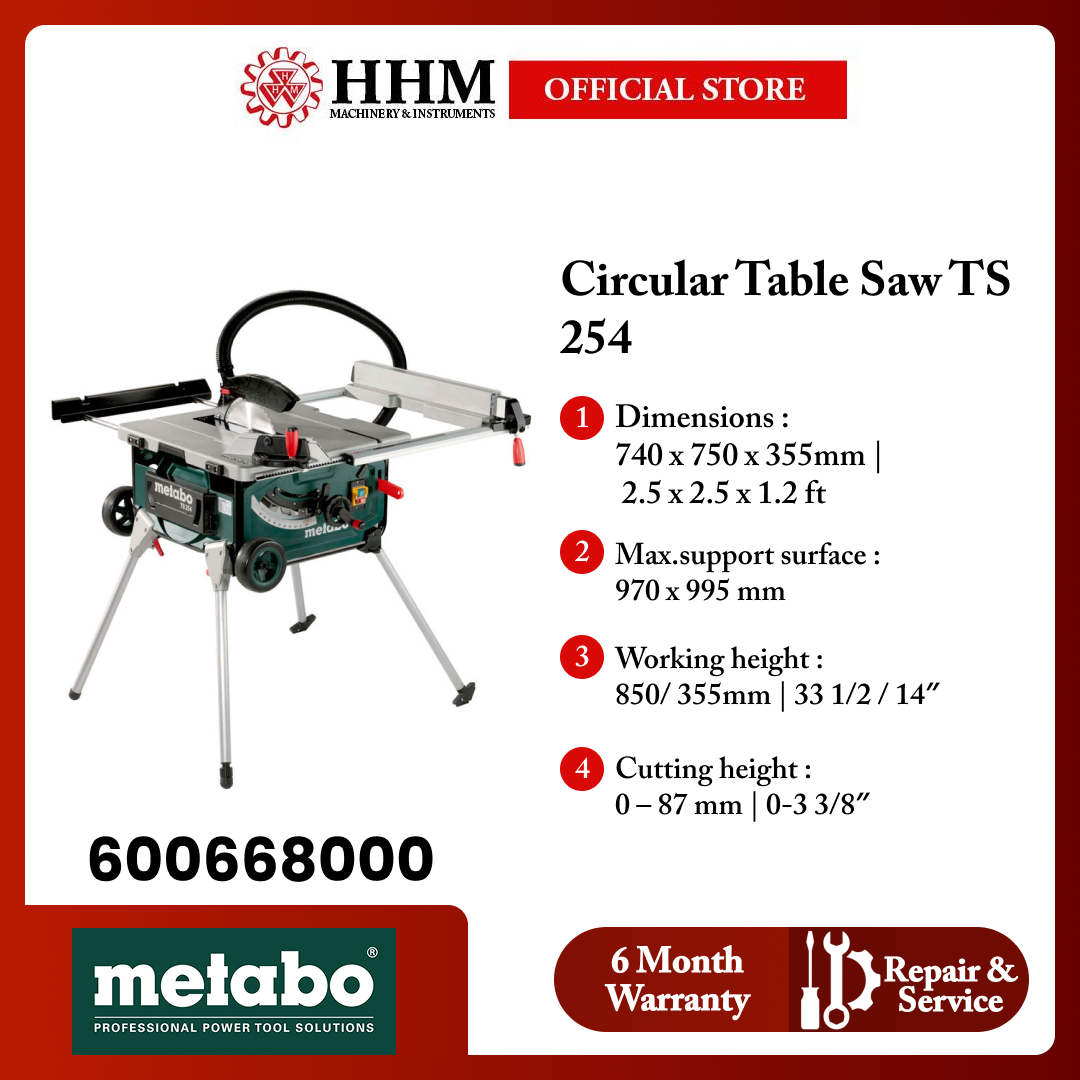 METABO Circular Table Saw TS 254