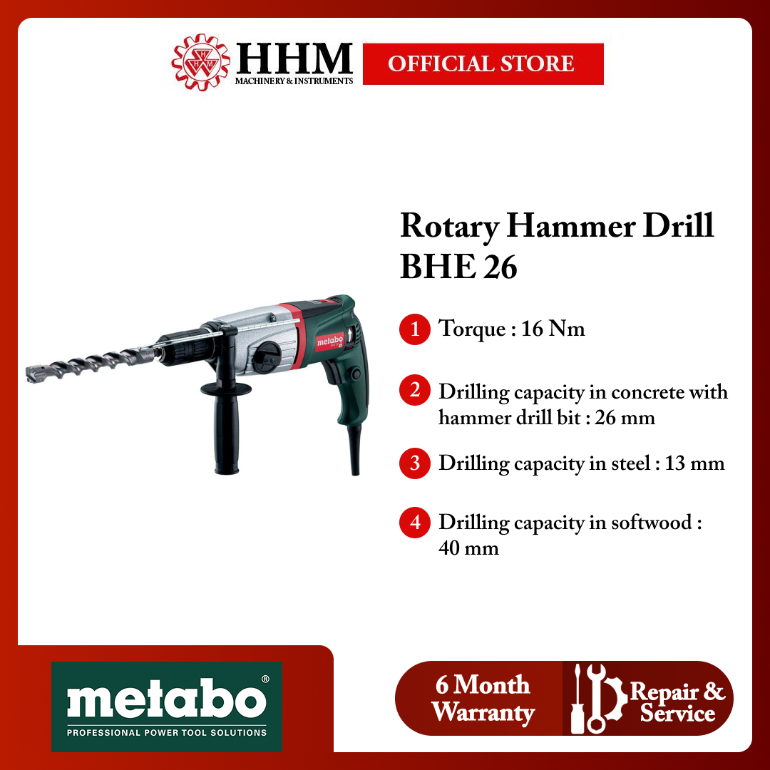 METABO Rotary Hammer Drill BHE 26
