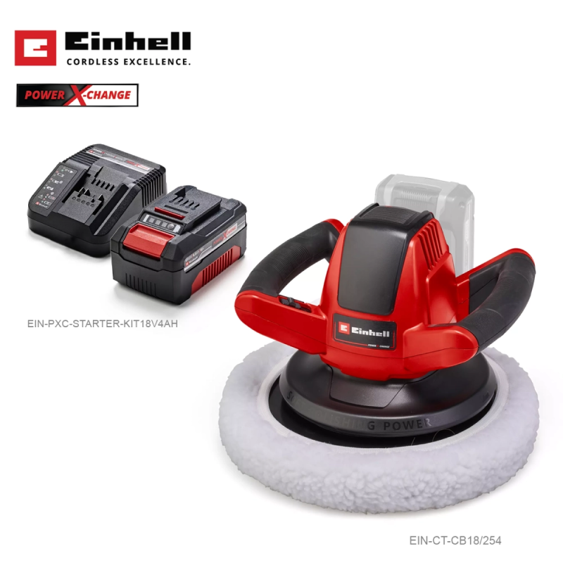 EINHELL 18V Cordless Car Polisher CT CB 18/254 Li Solo