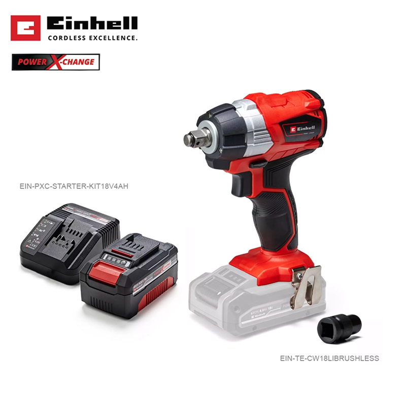 EINHELL 1/2″ 18V Cordless Impact Wrench TE-CW 18 LI BRUSHLESS