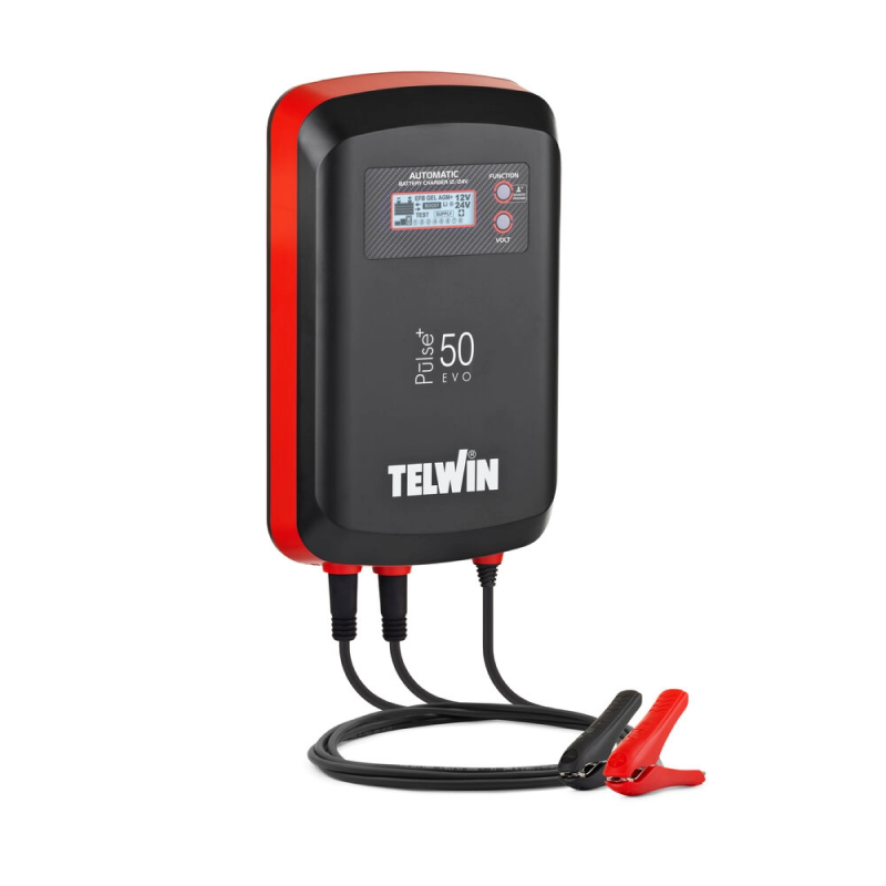 TELWIN 45A 12-24V Compact Auto Battery Charger PULSE 50 EVO, 600W 230V (10-600AH)